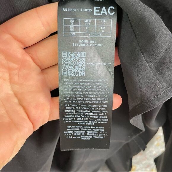 Marciano Guess Black Peplum blouse Cutout Sleeves Top - Picture 5 of 7